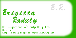 brigitta raduly business card